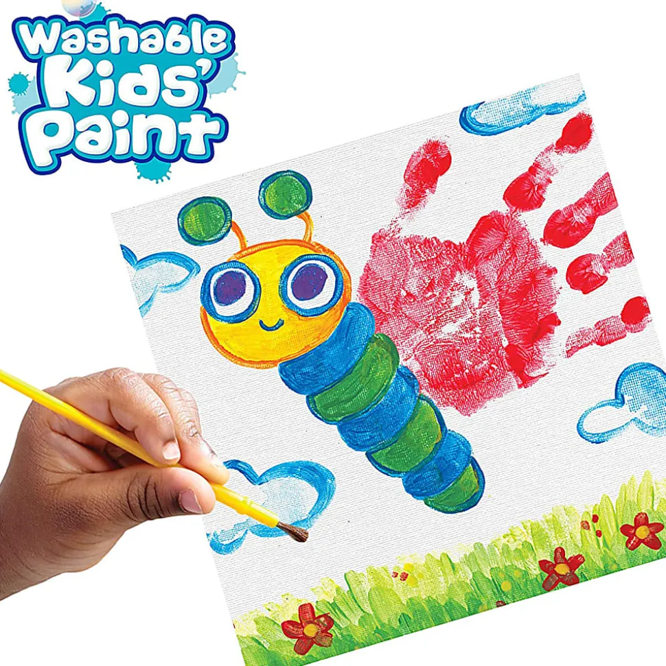 Crayola Washable Kids Paint Set & Paintbrush, 18 Count, 6 Sets