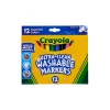 Crayola® Washable Markers, Broad Line, Assorted Classic Colors, Box Of 12