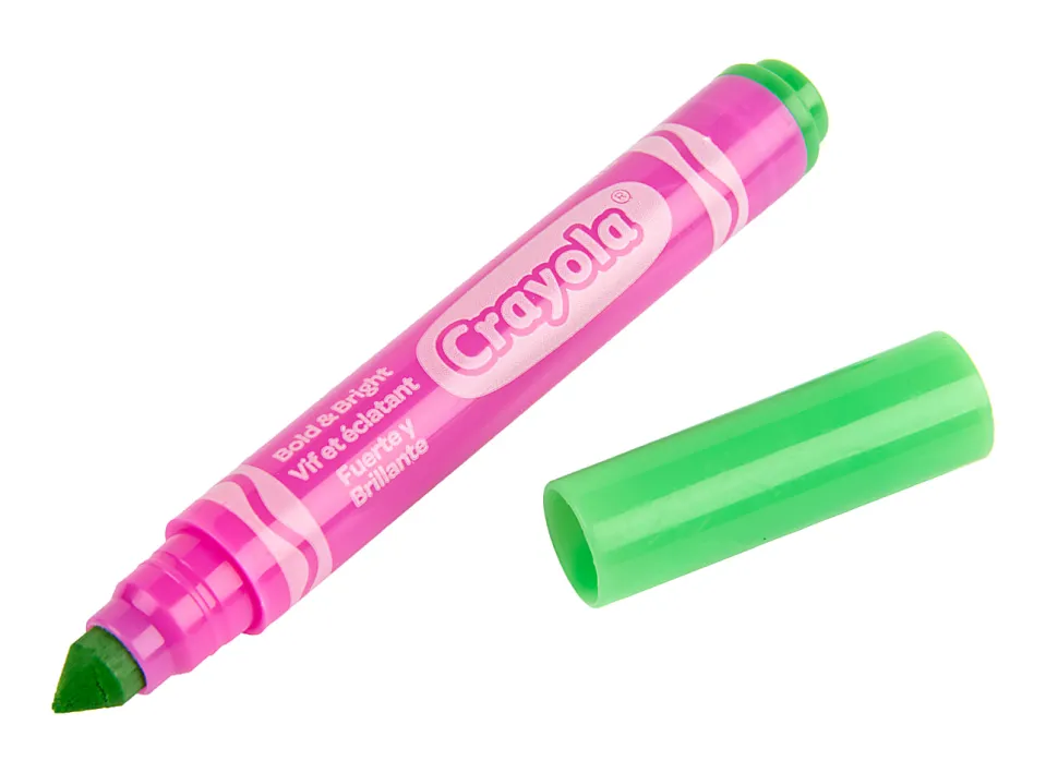 Crayola® Washable Markers, Pack Of 10 Markers, Broad Line, Bold & Bright Colors