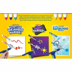 Crayola® Washable Markers, Set Of 64 Markers, Conical Point, Assorted Colors