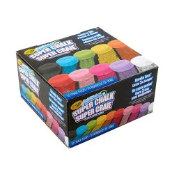 Crayola Washable Outdoor Super Chalk Tray, Assorted Colors, Pack Of 10 Chalk Pucks