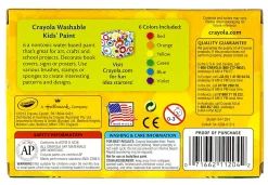 Crayola® Washable Paint, 2 Oz, Pack Of 6