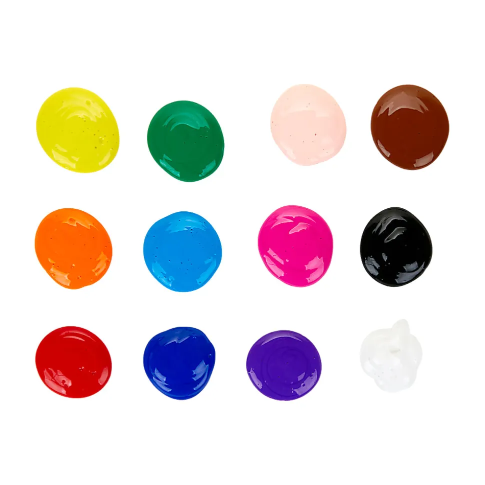 Crayola Washable Paints, 16 Oz, Assorted, Pack Of 12 Paints