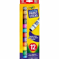 Crayola® Washable Paint Sticks, Assorted Colors, Pack Of 12 Sticks
