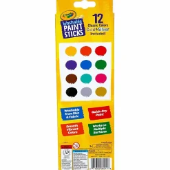Crayola® Washable Paint Sticks, Assorted Colors, Pack Of 12 Sticks
