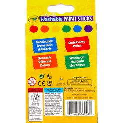 Crayola® Washable Paint Sticks, Assorted Colors, Pack Of 6 Sticks