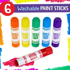 Crayola® Washable Paint Sticks, Assorted Colors, Pack Of 6 Sticks