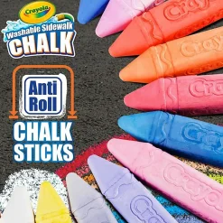 Crayola® Washable Sidewalk Chalk, 4", Assorted Colors, Box Of 24 Pieces