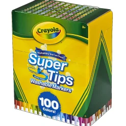 Crayola® Washable Super Tips Markers, Assorted Colors, Pack Of 100 Markers