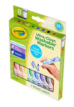 Crayola Washable Toddler Markers (8ct), Crush Resistant Markers, Toddler Art Supplies for Preschool, Gift for Toddlers, Ages 2+