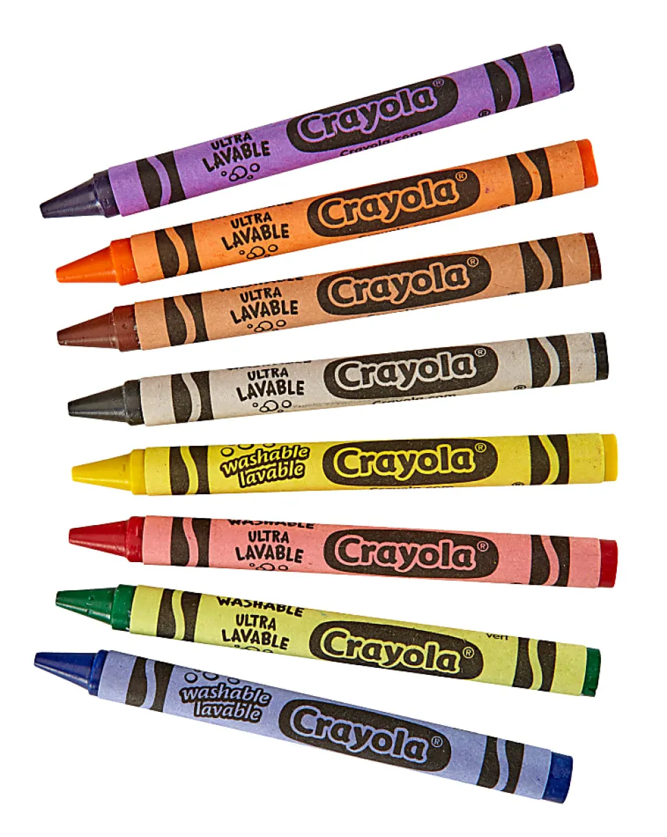 Crayola® Washable Ultra Clean Crayons, 6-1/4", Assorted Colors, Pack Of 24 Crayons