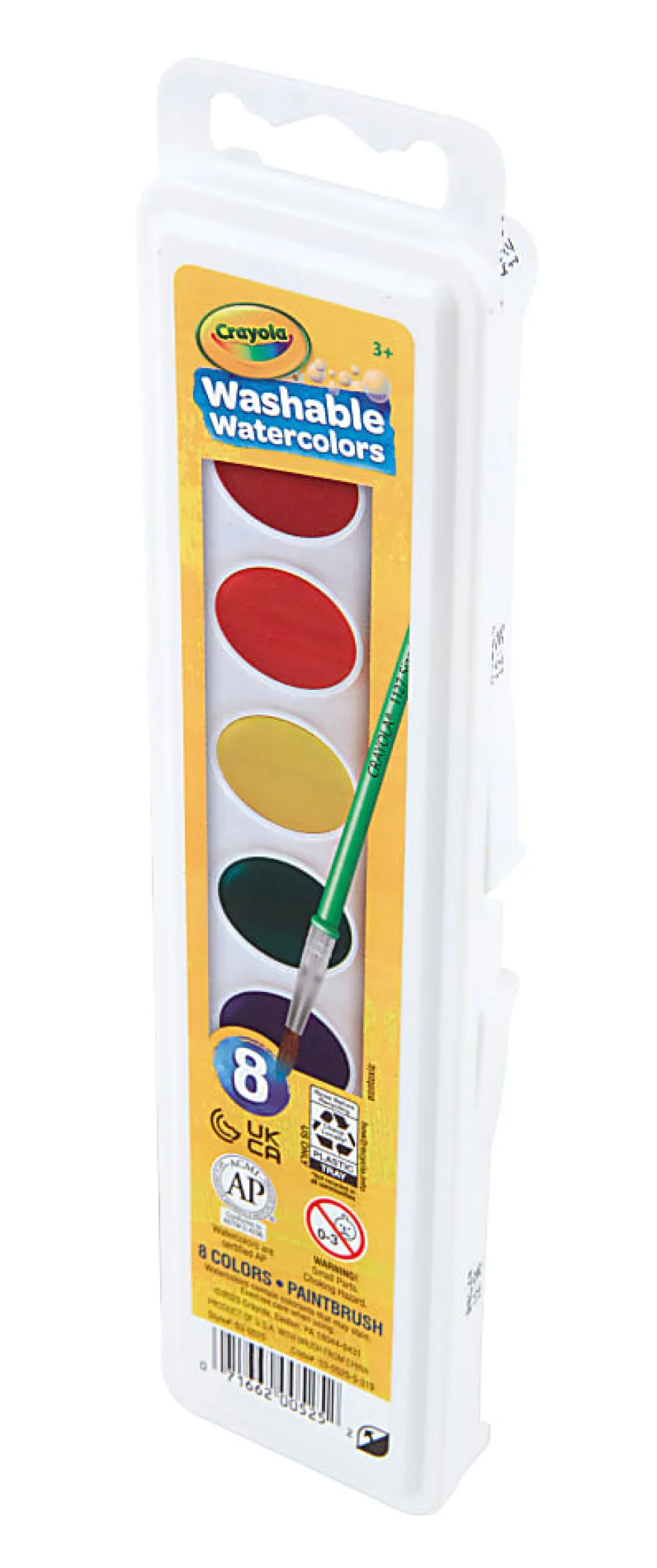 Crayola® Washable Watercolor Set With Brush, Assorted Colors