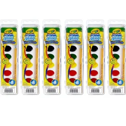 Crayola® Watercolor Set, 1 Oz, Assorted Colors, 8 Paints Per Set, Pack Of 6 Sets