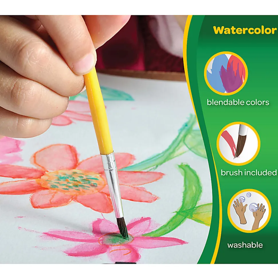 Crayola® Watercolor Set, 1 Oz, Assorted Colors, 8 Paints Per Set, Pack Of 6 Sets