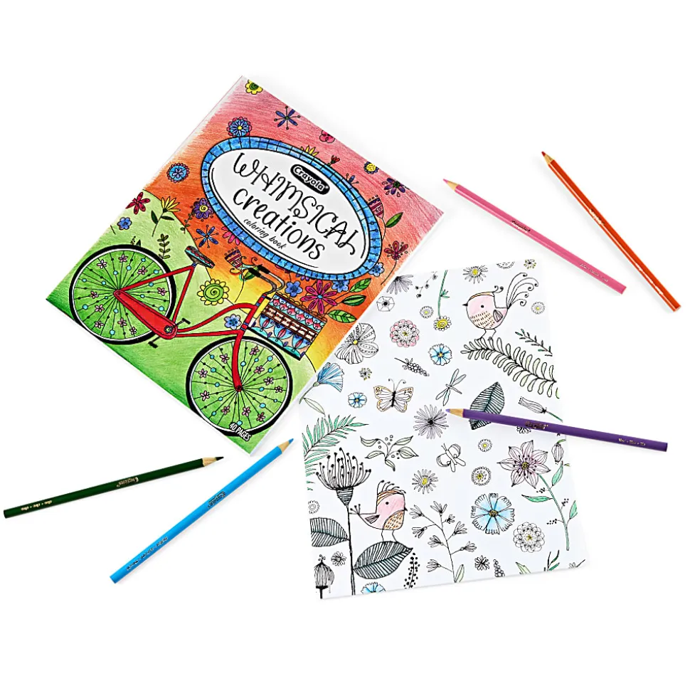 Crayola Whimsical Creations Coloring Book for Adults 40 Pages