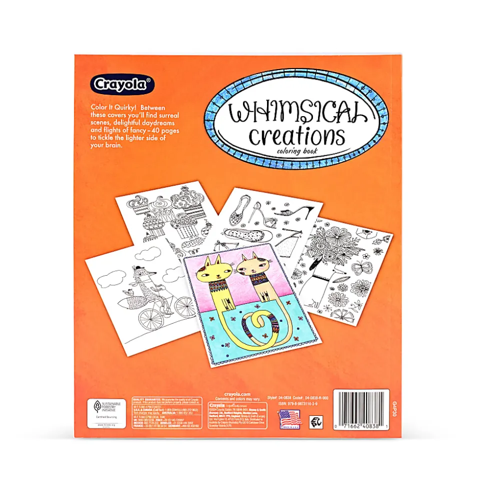 Crayola Whimsical Creations Coloring Book for Adults 40 Pages