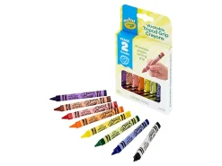 Crayola® Young Kids Washable Tripod Crayons, Assorted Colors, Pack Of 8 Crayons