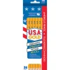 Cra-Z-Art U.S.A. Gold Sharpened Pencils, #2 Lead, Medium, Yellow, 36 Pencils Per Pack, Bundle Of 20 Packs
