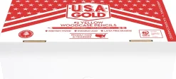Cra-Z-Art U.S.A. Gold Sharpened Pencils, #2 Lead, Medium, Yellow, Box Of 250 Pencils