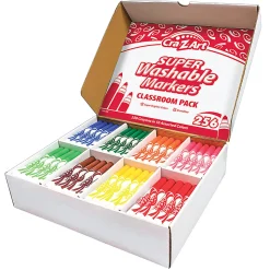 Cra-Z-Art Washable Broad Line Markers, Broad Point, Assorted Colors, Box Of 256 Markers