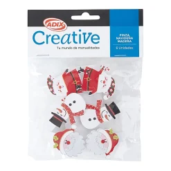 Creative Christmas Crafts, Christmas Wooden Clips, Pack Of 6 Clips