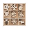 Creative Christmas Crafts, Wooden Ornaments, Set Of 9 Ornaments