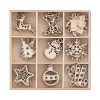 Creative Christmas Crafts, Wood Ornaments, Set Of 9 Ornaments