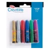 Creative Glitter Glue, 6 ml, Assorted Colors, Total Qty 6