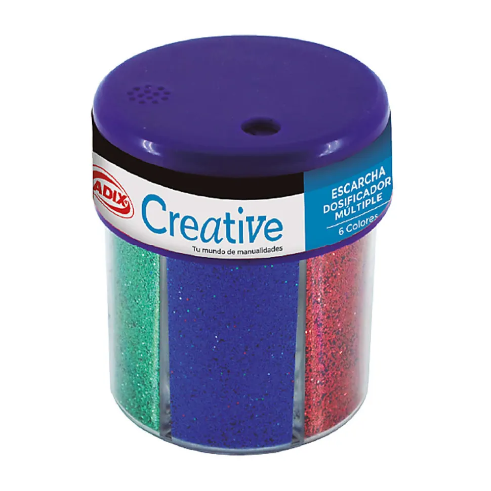Creative Glitter, Multi-Shaker Assortment, Assorted Colors, Total Qty 1