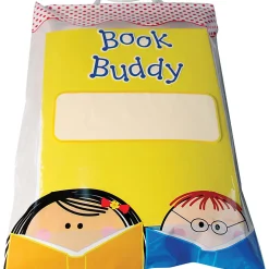 Creative Teaching Press Book Buddy Bags, 11”W x 16”H, Multicolor, 5 Bags Per Pack, Set Of 2 Packs