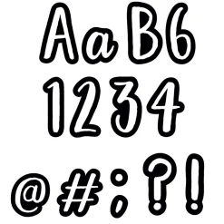 Creative Teaching Press® Designer Letters, 4", Bold And Bright Classroom Café, 212 Pieces Per Pack, Set Of 3 Packs