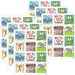Creative Teaching Press Reward Stickers, Jungle Friends, 60 Stickers Per Pack, Bundle Of 6 Packs