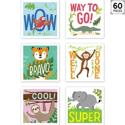 Creative Teaching Press Reward Stickers, Jungle Friends, 60 Stickers Per Pack, Bundle Of 6 Packs