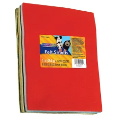 Creativity Street Felt Sheets, 9" x 12", Assorted Colors, Set Of 2 Packs