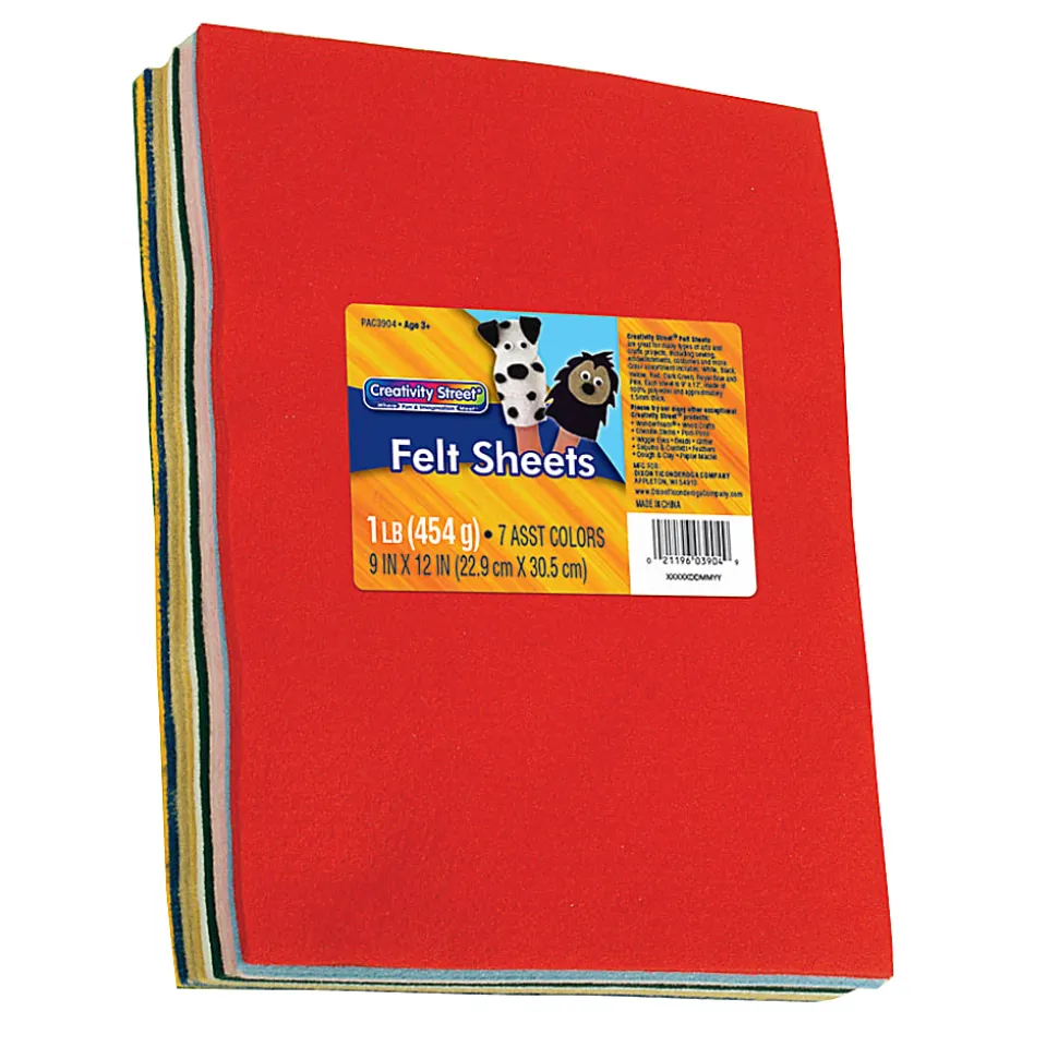 Creativity Street Felt Sheets, 9" x 12", Assorted Colors, Set Of 2 Packs