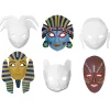 Creativity Street Paper Die-Cut Masks, Assorted Sizes, Multi-Cultural Assortment, 24 Masks Per Pack, Bundle Of 3 Packs