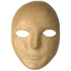 Creativity Street Papier Mache Masks, 8" x 5-1/4", Tan, Pack Of 12 Masks