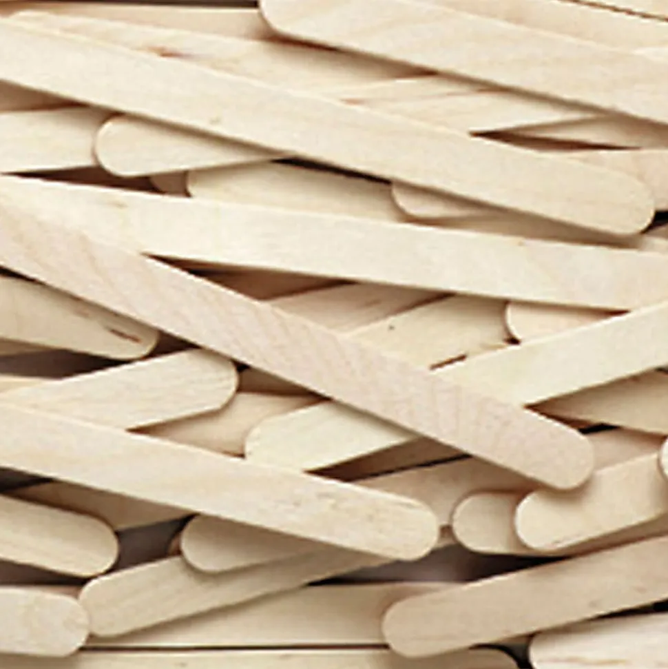 Creativity Street Wood Crafts Economy Craft Sticks, 4-1/2" x 3/8", Natural, Box of 1,000