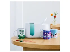 Cricut Mug Press, 6-1/2"H x 11"W x 6-1/4"D, White/Blue