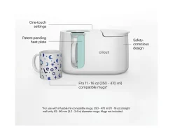 Cricut Mug Press, 6-1/2"H x 11"W x 6-1/4"D, White/Blue