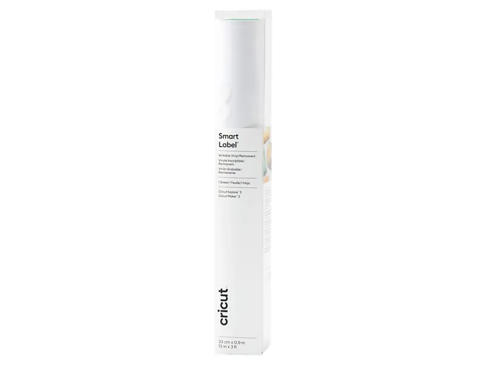 Cricut Smart Label Permanent Writable Vinyl, 13” x 3’, White