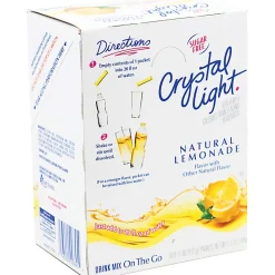 Crystal Light® On The Go Mix Sticks, Lemon, 0.17 Oz, Box Of 30 Packets