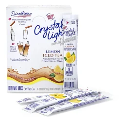 Crystal Light On-The-Go Sugar-Free Drink Mix, Iced Tea, 0.08 Fl Oz, 30 Packets Per Box, Pack Of 2 Boxes