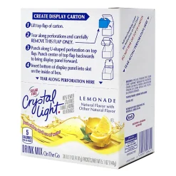 Crystal Light On-The-Go Sugar-Free Drink Mix, Lemonade, 0.17 Fl Oz, 30 Packets Per Box, Pack Of 2 Boxes