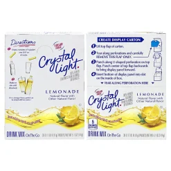 Crystal Light On-The-Go Sugar-Free Drink Mix, Lemonade, 0.17 Fl Oz, 30 Packets Per Box, Pack Of 2 Boxes