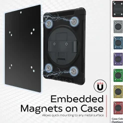 CTA Digital Magnetic Splash-Proof Case For Apple iPad 7th/ 8th/ 9th Gen 10.2, iPad Air 3, iPad Pro 10.5, Green