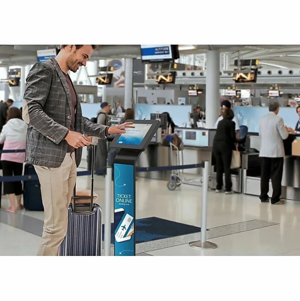 CTA Digital Premium Locking Floor Stand Kiosk For iPad 10.2" (7Th Generation) ,11" iPad Pro (2018), iPad Air 3 & More Floor Stand - PADPARAF
