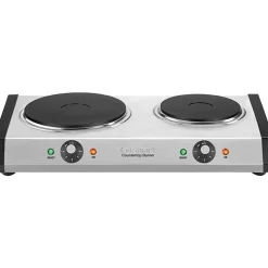 Cuisinart Countertop Double Burner Stove, Brushed Stainless Steel
