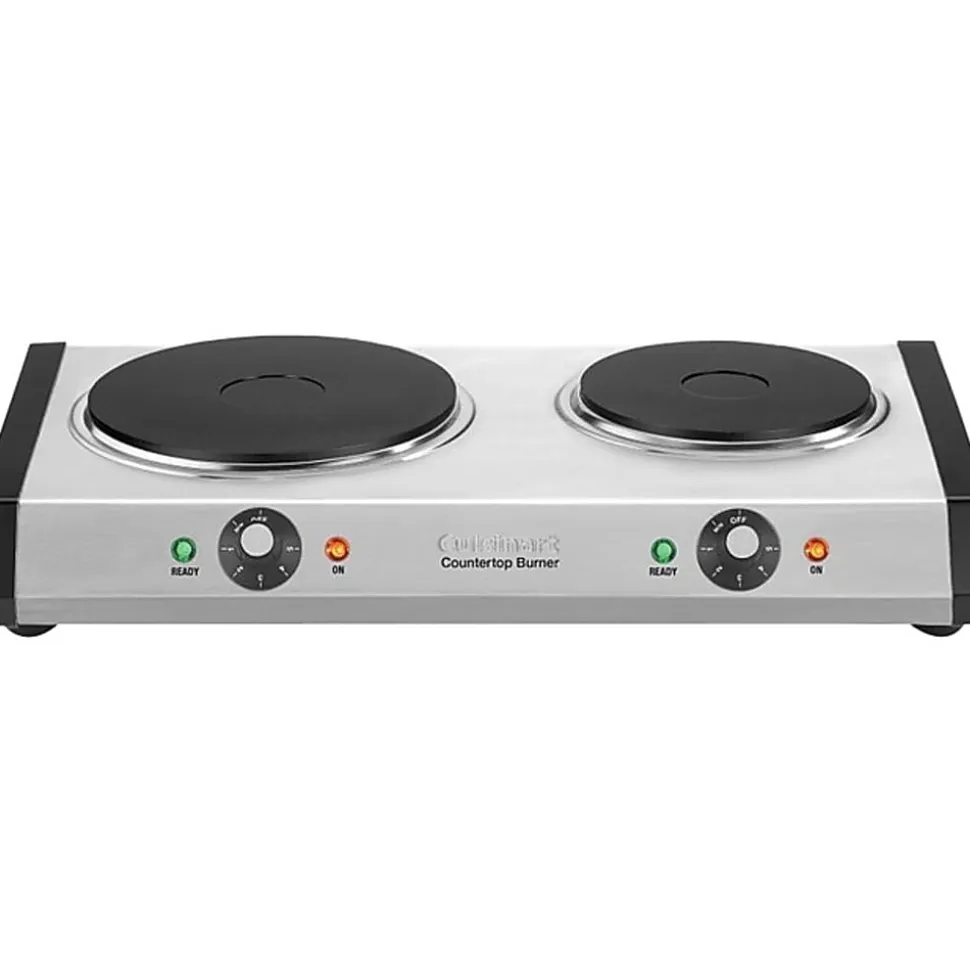 Cuisinart Countertop Double Burner Stove, Brushed Stainless Steel