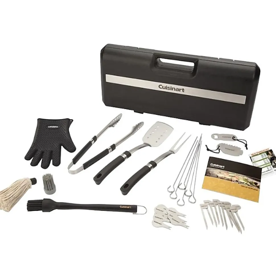 Cuisinart 36-Piece Backyard BBQ Tool Set, Silver, Total Qty 1